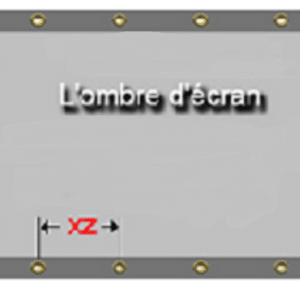 Toile d'ombrage a bord droit
